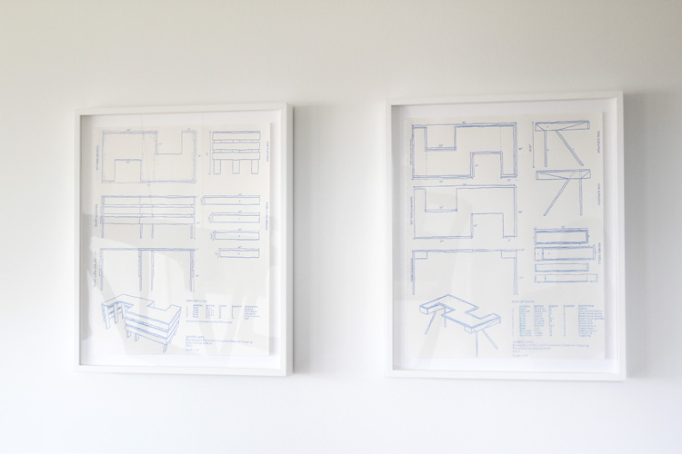 Gareth Long - Bouvard and Pecuchet's Invented Desk For Copying - Construction Diagrams