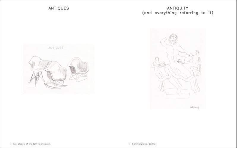 Gareth Long - The Illustrated Dictionary of Received Ideas - Sample Spread
