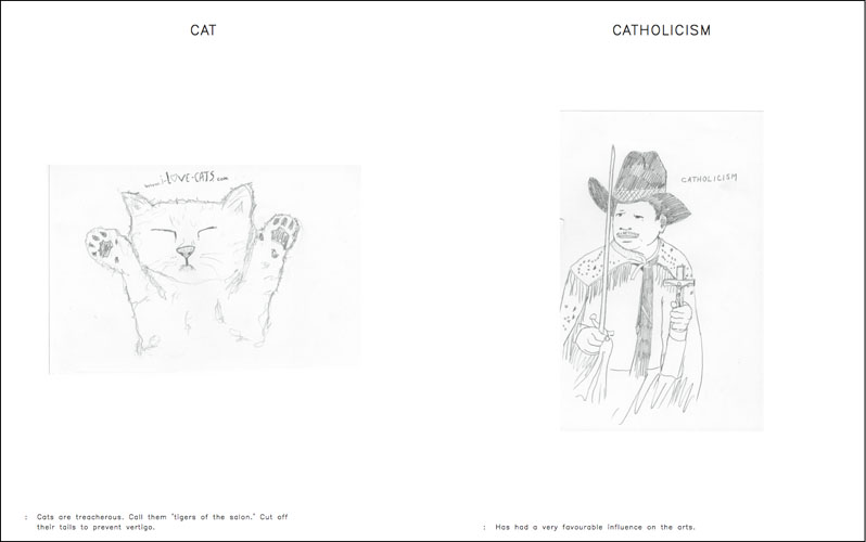 Gareth Long - The Illustrated Dictionary of Received Ideas - Sample Spread