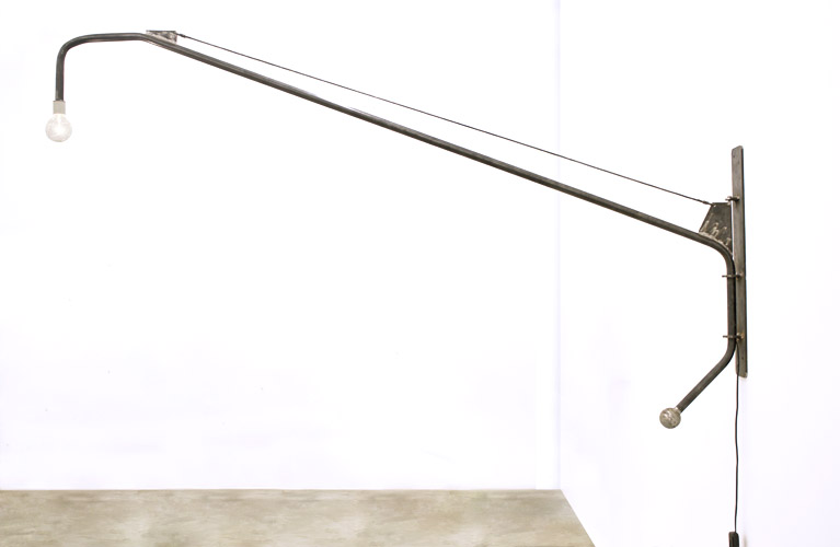 Gareth Long - Copy of Jean Prouve's Potence Lamp (reading all the modern sciences of 1850 in 1950)