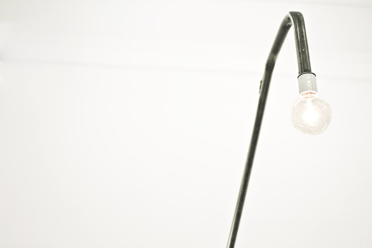 Gareth Long - Copy of Jean Prouve's Potence Lamp (reading all the modern sciences of 1850 in 1950)